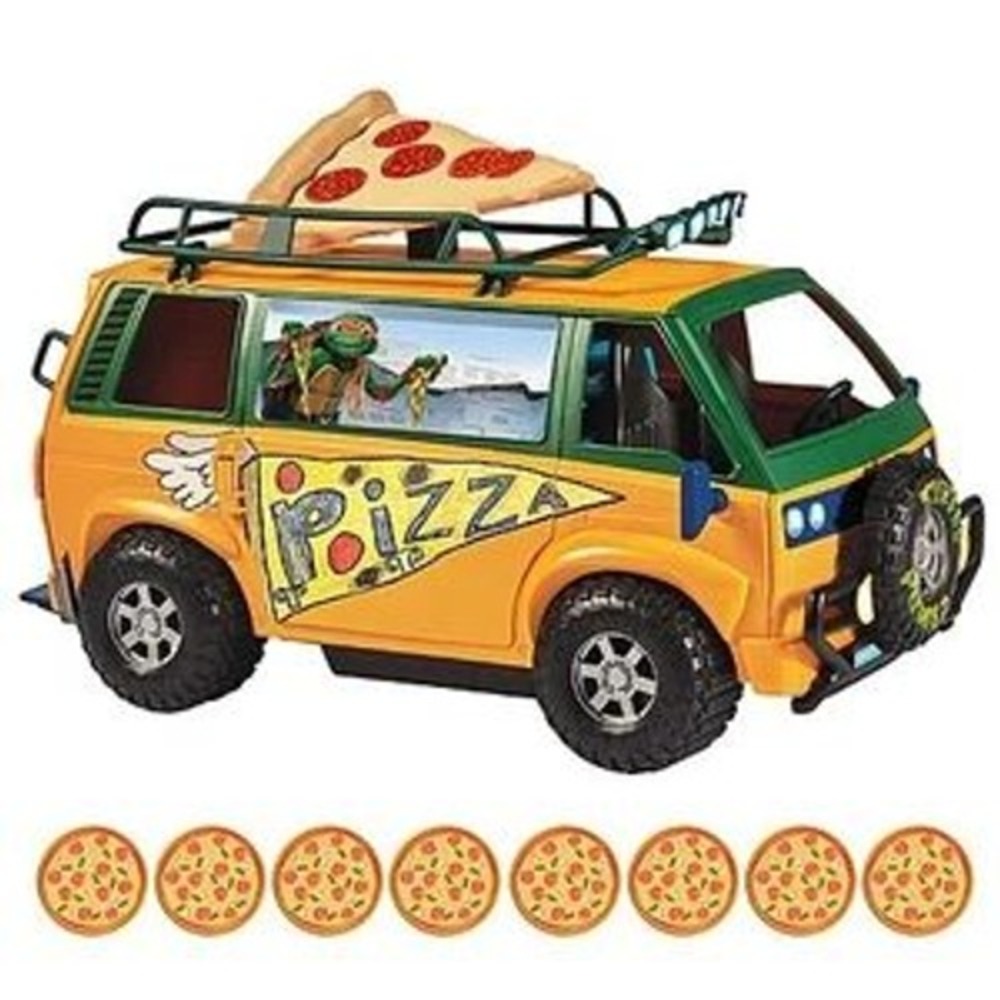 Playmates TMNT Mutantโ Mayhem Pizza Fire Delivery Van Toy Vehicle 2023 Excellent